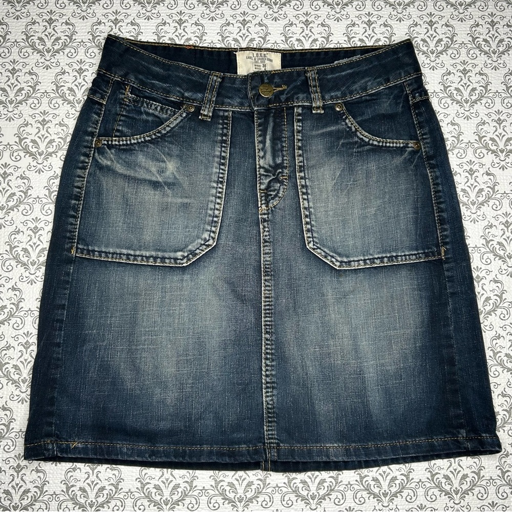 L.O.G.G. Label of Graded Goods Denim Mini Skirt, 6